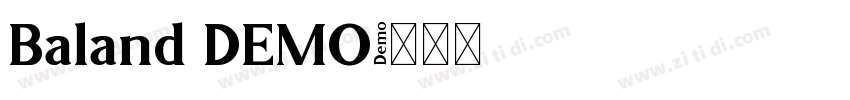 Baland DEMO字体转换